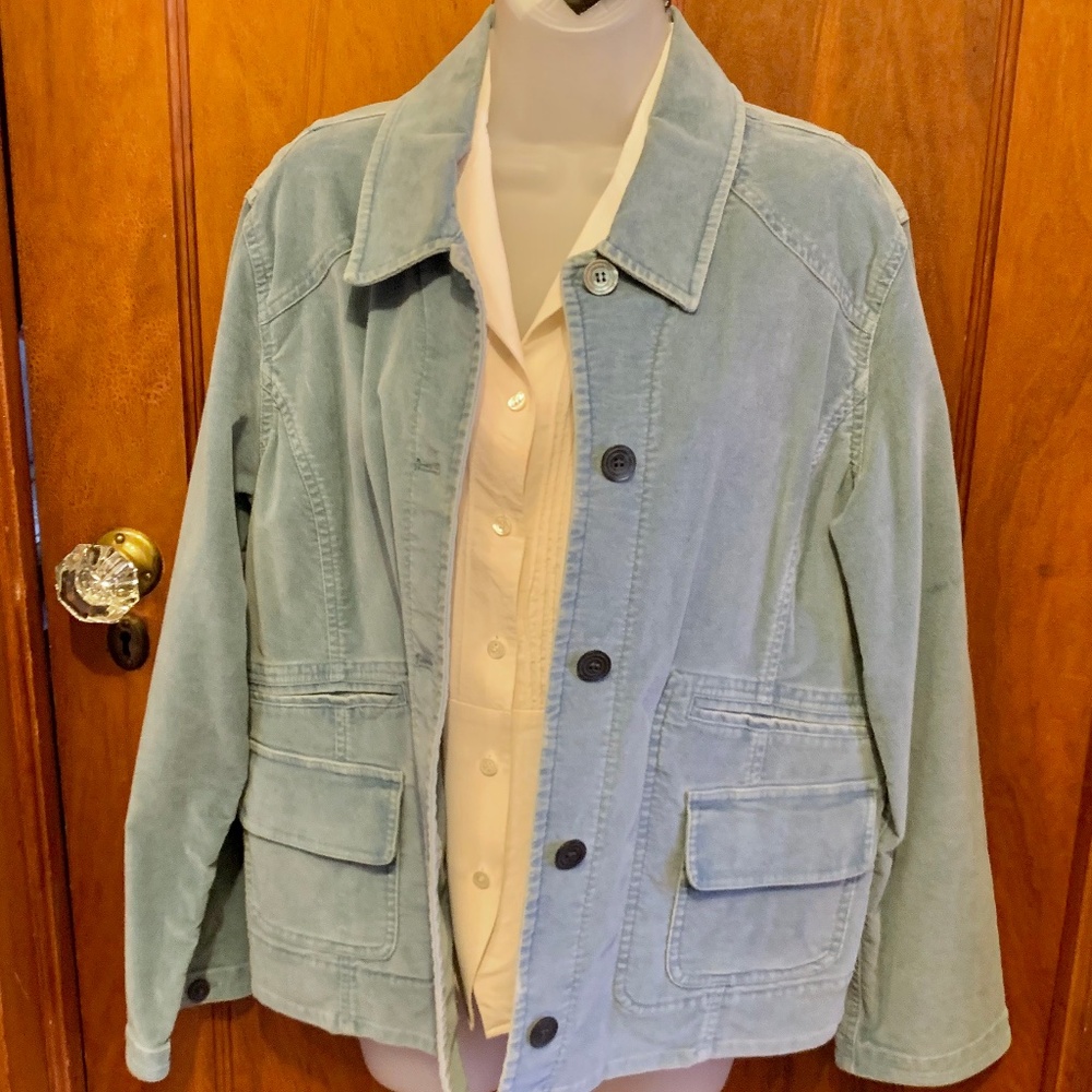 "J.Jill" light blue,  blazer, M